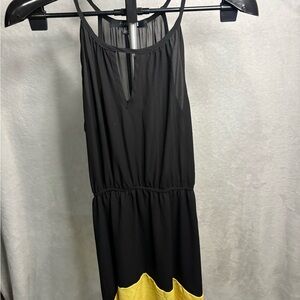 Forever 21 Black Dress with Yellow Hem